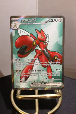 Scizor ex - 195/162 - Ultra Rare Full Art - Pokemon TCG SV05: Temporal Forces NM - Image 1