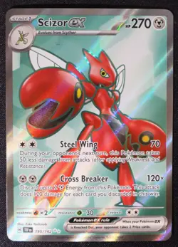 Scizor ex - 195/162 - Ultra Rare Full Art - Pokemon TCG SV05: Temporal Forces NM - Image 3