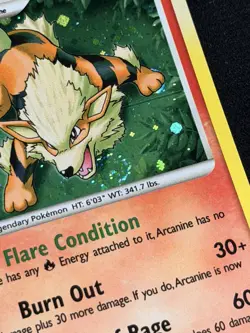 Pokemon Arcanine 1/111 RR Rising Rivals NM Big Swirl - Image 2