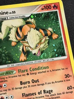 Pokemon Arcanine 1/111 RR Rising Rivals NM Big Swirl - Image 4