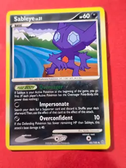 2008 Pokemon Diamond and Pearl Stormfront #48 Sableye, UC, NF/H, cd1 - Image 1