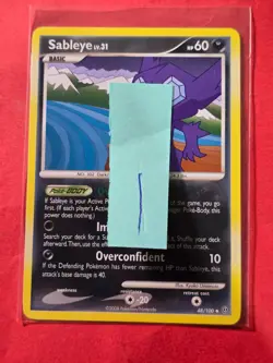 2008 Pokemon Diamond and Pearl Stormfront #48 Sableye, UC, NF/H, cd1 - Image 3