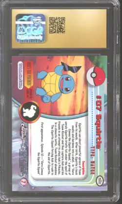 Pokemon Topps TV Chrome Squirtle #7 CGC 10 PRISTINE BLACK LABEL POP 7 - Image 2