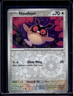 Hoothoot SV05: Temporal Forces Pokemon 126/162 Reverse Holo NM+ - Image 1