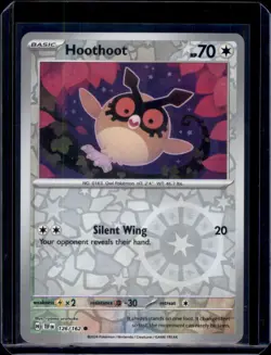Hoothoot SV05: Temporal Forces Pokemon 126/162 Reverse Holo NM+ - Image 1