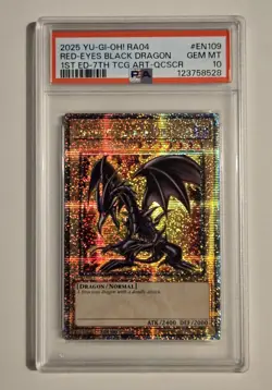2025 YU-GI-OH! Red Eyes Black Dragon RA04-EN109 QCR PSA 10 QCSR - Image 1