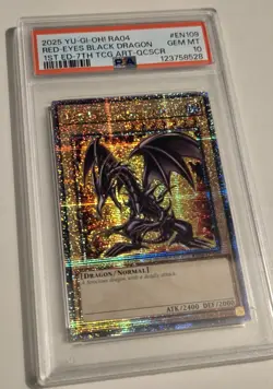 2025 YU-GI-OH! Red Eyes Black Dragon RA04-EN109 QCR PSA 10 QCSR - Image 2