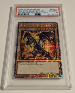 2025 YU-GI-OH! Red Eyes Black Dragon RA04-EN109 QCR PSA 10 QCSR - Image 4