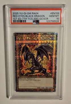 2025 YU-GI-OH! Red Eyes Black Dragon RA04-EN109 QCR PSA 10 QCSR - Image 5