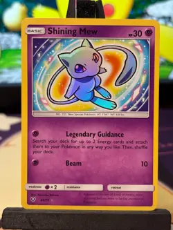 Shining Mew 40/73 Shining Legends Holo Pokemon Card - LP+ - Image 1
