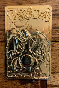 1999 Nintendo “Flame” Pokemon 23k Plated Gold Card - Image 1