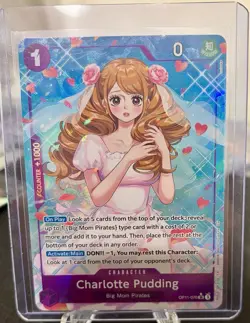 One Piece Card Game Charlotte Pudding (Alternate Art) OP11-070 SR NM English - Image 1