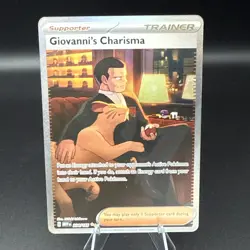 Pokemon TCG Giovanni's Charisma Holo Card 204/165 Scarlet & Violet 151 Series - Image 1