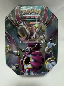 Hoopa Ex Pokemon Tin Sealed Booster Packs Trading Card Game - Image 1