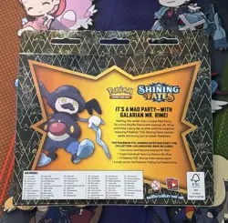 Pokemon Card Shining Fates Mad Party Pin Collections Galarian Mr. Rime SEALED - Image 2