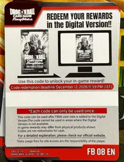 24X Dragon Ball Fusion World TCG FB08 Saiyan Pride Code Card Sent Immediately - Image 1