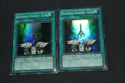 Yugioh Card Lot EX-PL Super Rare Unl & 1st Edition Butterfly Dagger - Elma DCR - Image 1