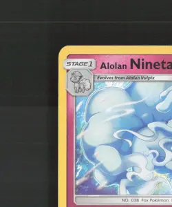 Alolan Ninetales SM128 Sun & Moon Black Star Promo Holo Pokemon Card MP - Image 3