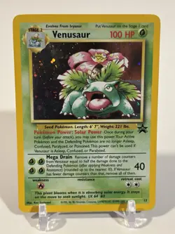 VENUSAUR BLACK STAR PROMO #13 HOLO RARE POKEMON CARD - NM - Game boy Exclusive - Image 1