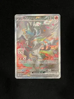 Special Illustration Rare RESHIRAM EX Pokemon Card White Flare 166/086 NM - Image 1