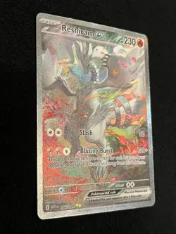 Special Illustration Rare RESHIRAM EX Pokemon Card White Flare 166/086 NM - Image 3