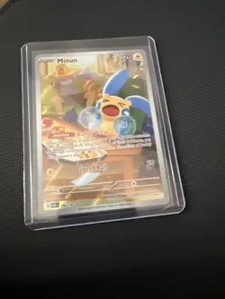 Pokemon TCG Minun 194/182 Paradox Rift Full Art Ultra Rare Holo Card - Image 3