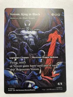 MTG Venom, King in Black - Skithiryx, the Blight Dragon - Borderless, NM - Image 1