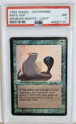 1993 Magic MTG Arabian Nights Naf's Asp Light PSA 7 - Image 1