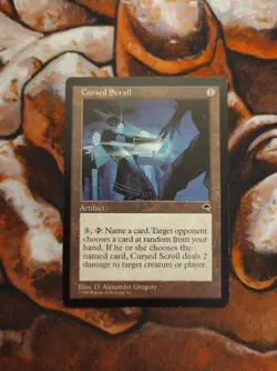 Cursed Scroll Tempest TMP MTG Magic the Gathering 1st Edition Reserved List - Image 1