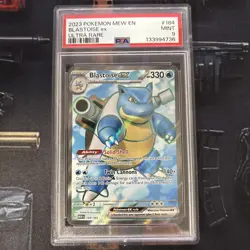 PSA 9 Pokemon 151 English BLASTOISE EX 184/165 ULTRA RARE Full Art - Image 1