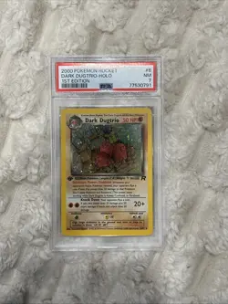 2000 Pokemon Team Rocket Dark Dugtrio Holo 1st Edition PSA 7 #6/82 - Image 1
