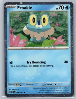 Pokemon TCG Obsidian Flames Froakie 056 COSMOS HOLO Promo - Image 1