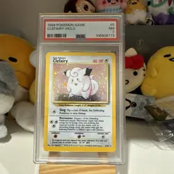 CLEFAIRY 1999 Pokemon Base Unlimited Holo 5/102 - PSA 7 - Image 1