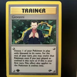 Pokemon TCG Giovanni 104/132 Gym Challenge 1st Edition Regular Non-Holo Rare LP - Image 1