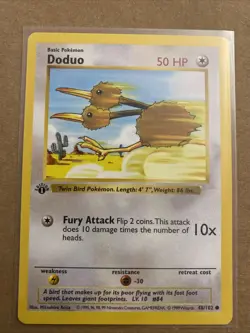 Pokemon TCG Doduo Base Set 48/102 1st Edition Never Played Near Mint - Image 1