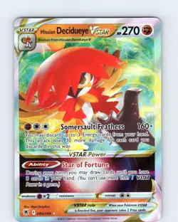 Pokemon TCG Hisuian Decidueye Vstar Astral Radiance 084/189 Ultra Holo Rare NM - Image 1