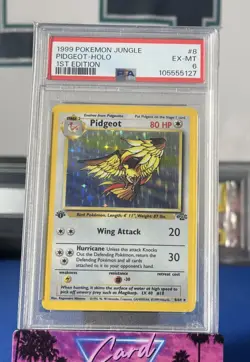 1999 WOTC POKEMON JUNGLE 1ST EDITION PIDGEOT 8/64 HOLO RARE PSA 6 EX-MT - Image 1