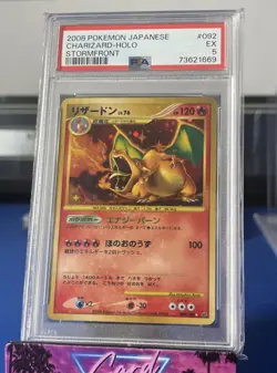 Pokemon Charizard Stormfront Unlimited Japanese Holo Ultra Rare #092 PSA 9 Mint - Image 1