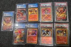 9 PSA CGC Graded Pokemon Lot Of CHARIZARD - Image 1