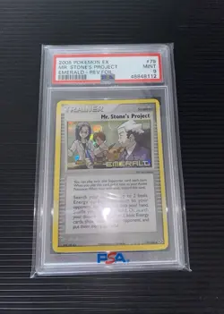 2005 Pokemon MR STONE'S PROJECT Ex Emerald REVERSE HOLO 79/106 PSA 9 MINT - Image 1