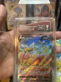 Pokemon Beedrill V 161/189 Astral Radiance Alternate Art TAG 9 Mint - Image 3