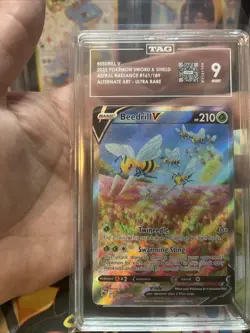 Pokemon Beedrill V 161/189 Astral Radiance Alternate Art TAG 9 Mint - Image 5