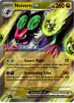 NM Pokemon Paldea Evolved Noivern EX Double Rare 153 #153/193 - Image 1