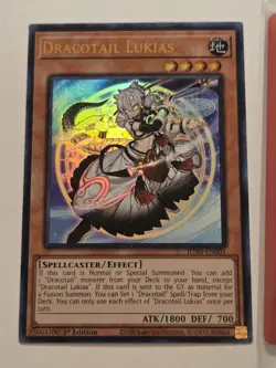 Dracotail Lukias JUSH-EN001 Ultra Rare +1 Justice Hunters Yugioh Field Center - Image 2