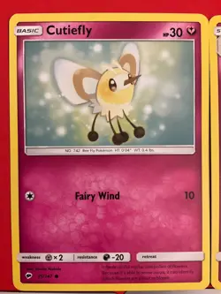 x7 Cutiefly Ribombee pokemon cards mixed lot set unique cute Rare fairy type - Image 2