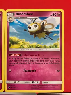x7 Cutiefly Ribombee pokemon cards mixed lot set unique cute Rare fairy type - Image 3