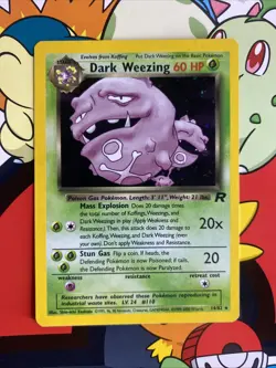 Dark Weezing - Team Rocket Set - Holo Rare - 14/82 - Vintage Pokemon Card - LP - Image 1