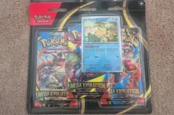 Pokemon TCG Mega Evolution Psyduck Blister Pack Sealed 3 Boosters Promo Card - Image 1