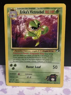 Pokemon TCG Erika's Victreebel Gym Heroes 26/132 Unlimited Rare Card LP - Image 1