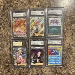 Lot Of 6 Cgc Graded Pokemon Cards , 1 Pristine 10s, 4 Gem Mt 10’s and M 9 - Image 1